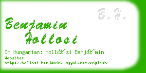 benjamin hollosi business card